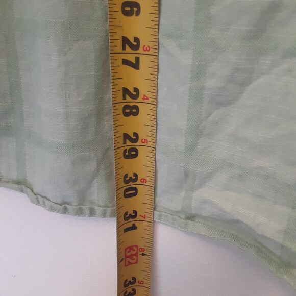 Izod Saltwater Adult Mens L Green 100% Cotton Short Sleeve Button Up Shirt - Picture 7 of 7